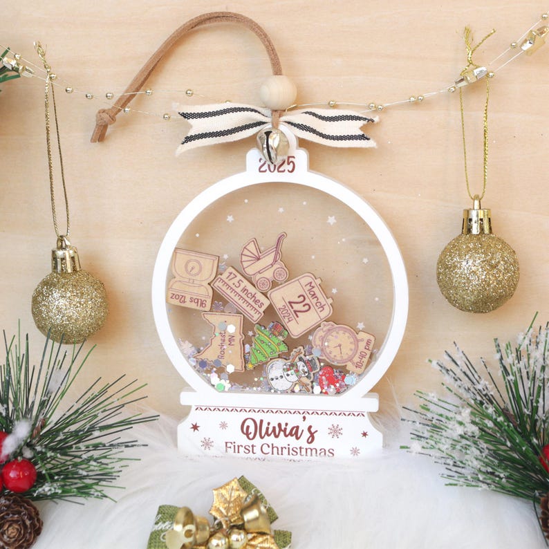 Personalized Baby's First Christmas Ornament 2025
