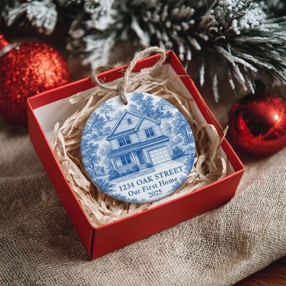 Personalized New Home Photo Ornament Custom House Address Ornament