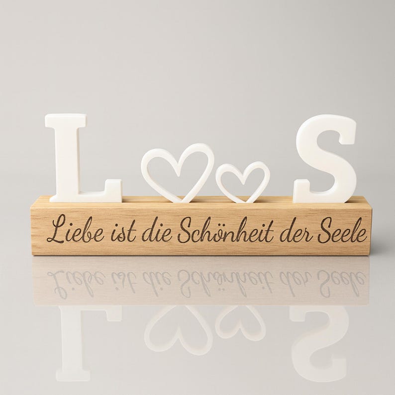 Personalized gift for partner with initials & heart