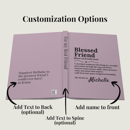 Custom Blessed Friend Journal: Christian Friendship Gift