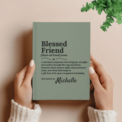 Custom Blessed Friend Journal: Christian Friendship Gift