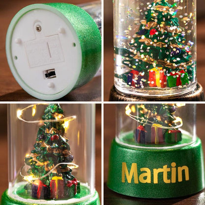 Personalized Snowman and Santa LED Flameless Candles - Customize with Wording