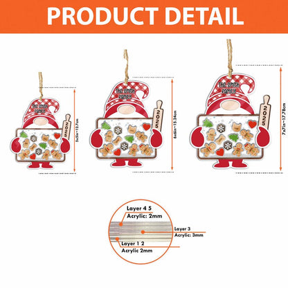 Personalized Gingerbread With Hat Family Christmas Ornament