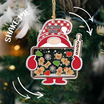 Personalized Gingerbread With Hat Family Christmas Ornament