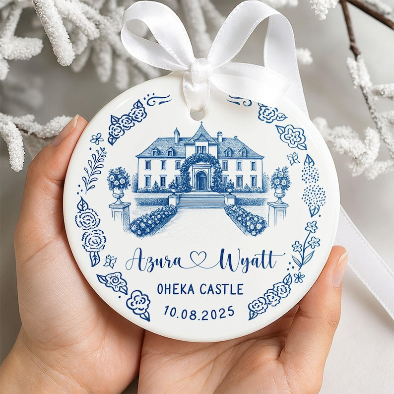 Personalized Wedding Venue Ornament