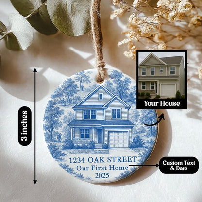 Personalized New Home Photo Ornament Custom House Address Ornament