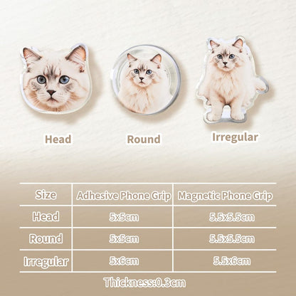Custom Pet Face Phone Grip with