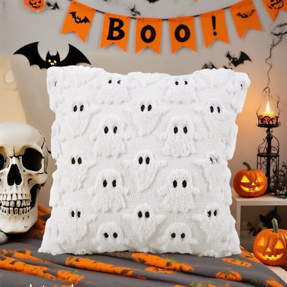 Cute Halloween Pillow Covers, Spooky Ghost Pumpkin Bat Pillow Covers