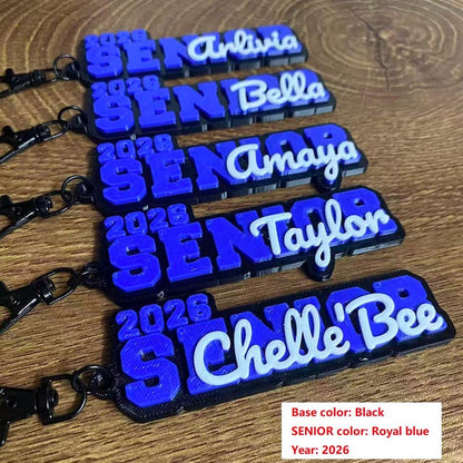 Personalized Custom College High School Graduation Grad Seniors Class Keychain