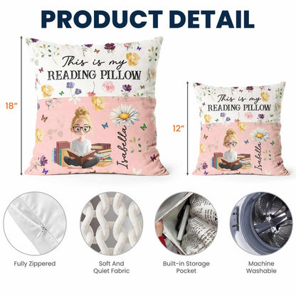 Birth Flower Book Lovers - Personalized Pocket Pillow
