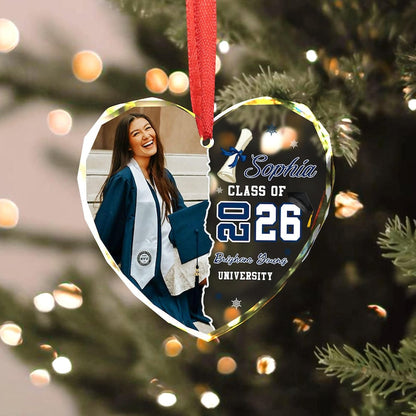 Personalized Graduation Ornament, Class of 2026 Photo Ornament