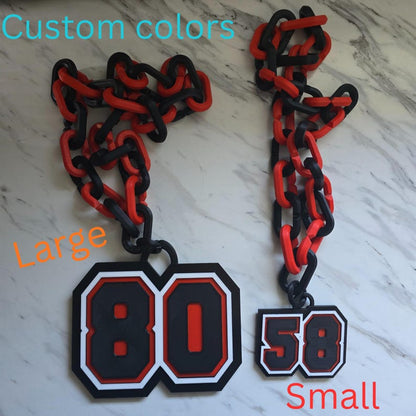 Custom 3D Jersey Number Chain