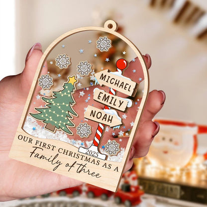Personalized Family Christmas Ornament: Acrylic Shaker Ornament