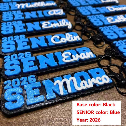Personalized Custom College High School Graduation Grad Seniors Class Keychain