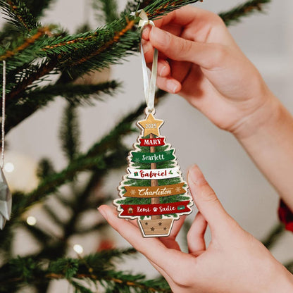 Personalized Large Family Christmas Ornament 2025