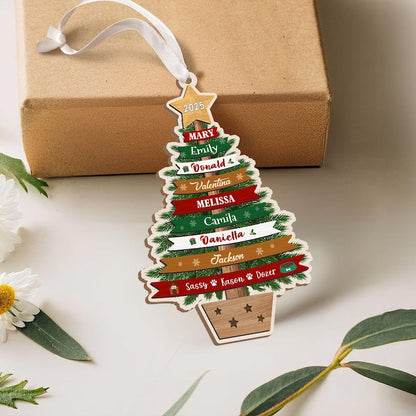 Personalized Large Family Christmas Ornament 2025