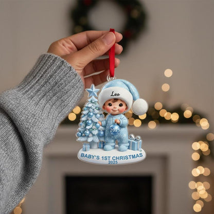 Baby's First Christmas Ornament, Personalized Newborn Christmas Ornament