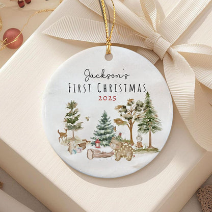 Personalized Baby's First Christmas Ornament 2026, Baby Shower Photo Keepsake