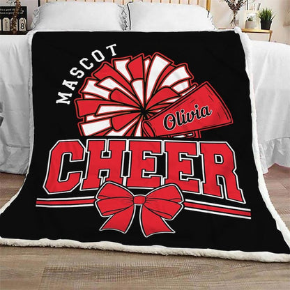 Personalized Cheerleading Blanket: Cheerleading Blanket, Senior Night Gift