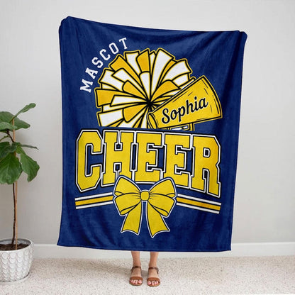 Personalized Cheerleading Blanket: Cheerleading Blanket, Senior Night Gift