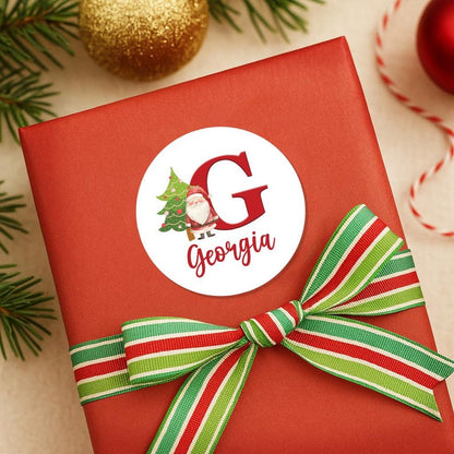 Personalized Christmas Gift Stickers – Custom Initial Name Labels