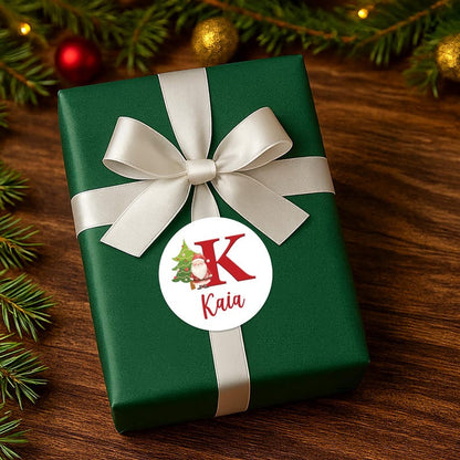 Personalized Christmas Gift Stickers – Custom Initial Name Labels