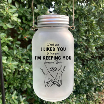 Personalized Couple Pinky Promise Light Up Jars