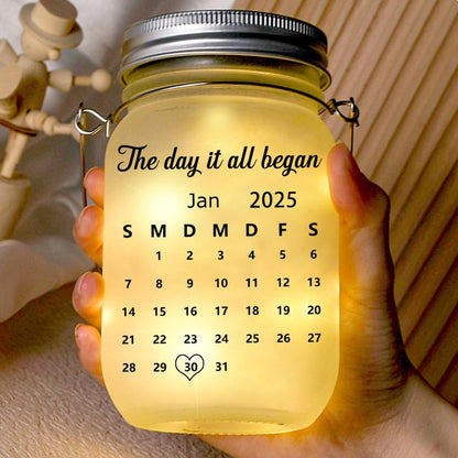 Personalized Couple Pinky Promise Light Up Jars