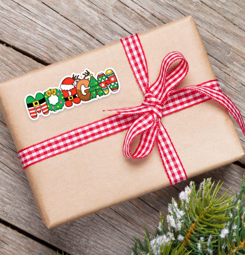 Christmas Stickers | Custom Christmas Gift Labels | Xmas Name Gifts Tags