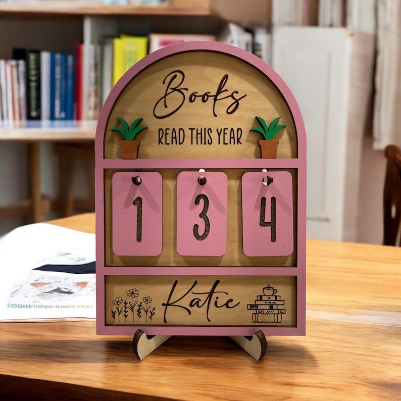 Personalized Books I Read This Year Counter, Custom Books Read Tracker