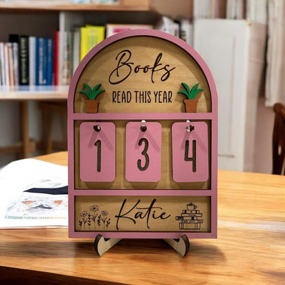 Personalized Books I Read This Year Counter, Custom Books Read Tracker