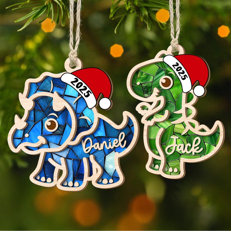 3D Layered Dino Ornaments for Kids