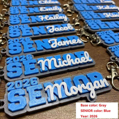 Personalized Custom College High School Graduation Grad Seniors Class Keychain