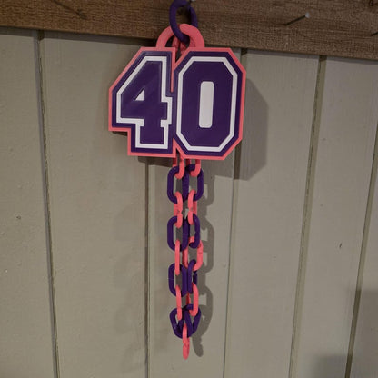 Custom 3D Jersey Number Chain