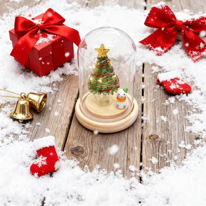 Personalized Glass Christmas Tree with LED Lights