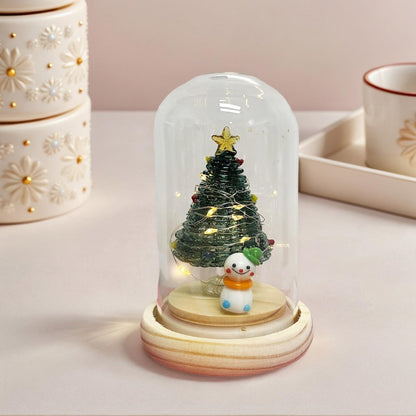 Personalized Glass Christmas Tree with LED Lights