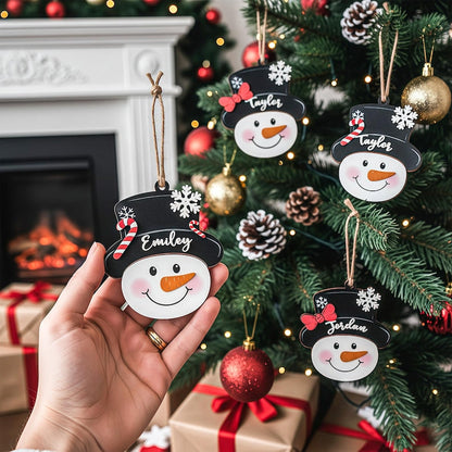 Personalized Snowman Family Ornament, Grandma Grandpa & Grandkids Christmas
