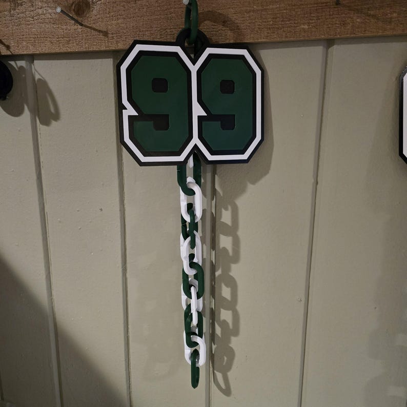 Custom 3D Jersey Number Chain