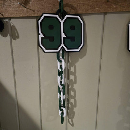 Custom 3D Jersey Number Chain
