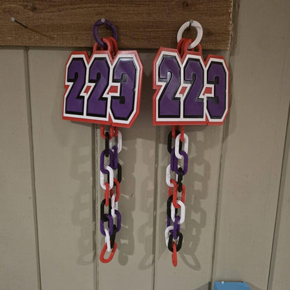 Custom 3D Jersey Number Chain