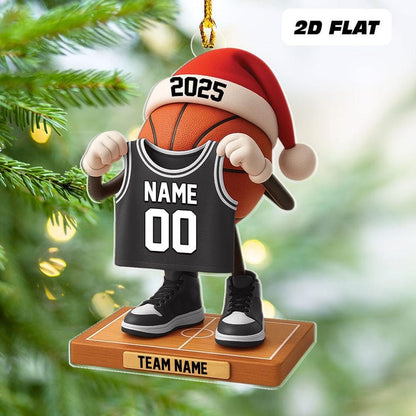 Personalized Basketball Jersey Christmas Ornament Custom Name Basketball Player
