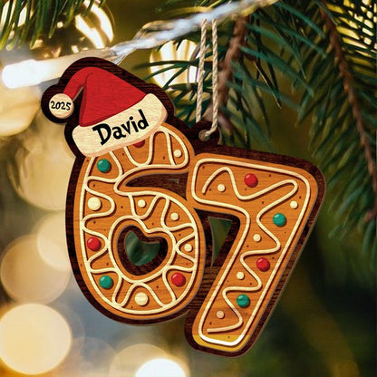 Custom Six Seven Ornament, Teen Slang Ornament