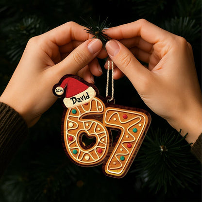 Custom Six Seven Ornament, Teen Slang Ornament