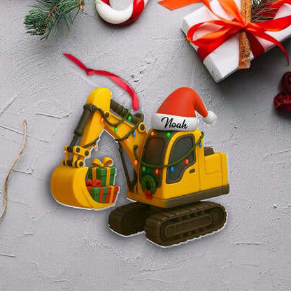 Personalized Excavator Acrylic Ornament