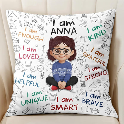 Personalized Kids Affirmation Pillow: Custom Name