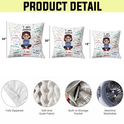 Personalized Kids Affirmation Pillow: Custom Name