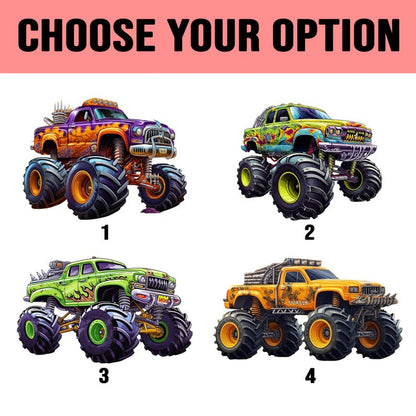 Custom Photo Kid Face Monster Truck Ornament, Personalized Acrylic Photo Ornament