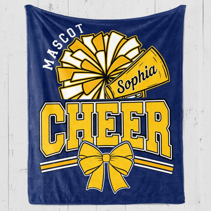 Personalized Cheerleading Blanket: Cheerleading Blanket, Senior Night Gift