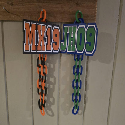 Custom 3D Jersey Number Chain
