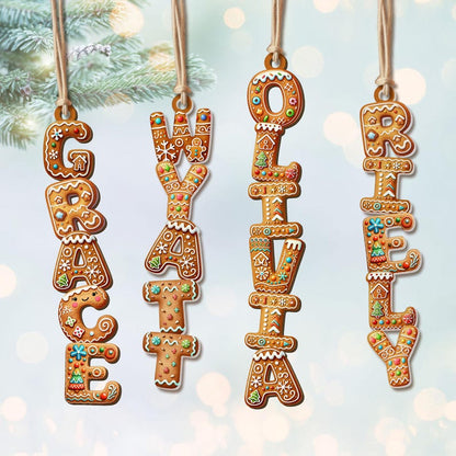 Custom Christmas Alphabet Ornament, Kids Name Ornament